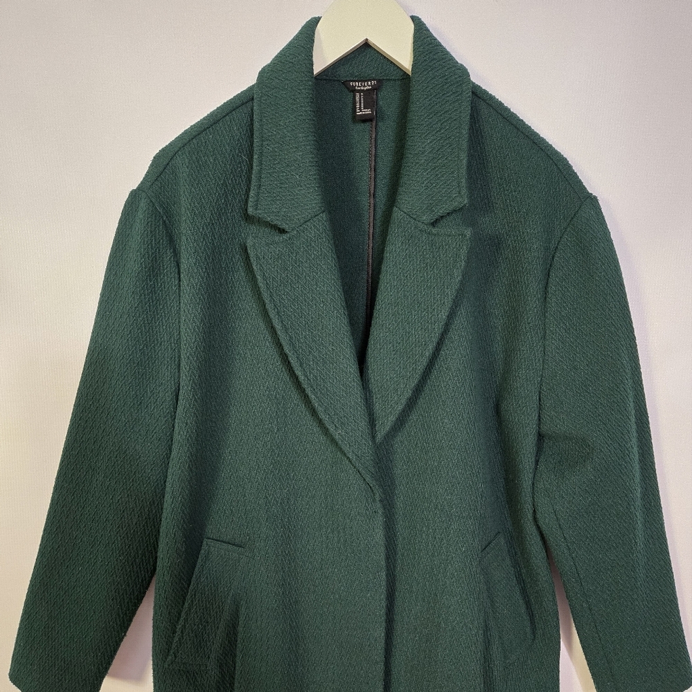 F21 Wool Blend Pea Coat - Picture 4 of 10